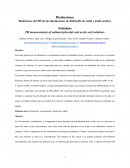 Mediciones del PH de las disoluciones de hidróxido de sodio y ácido acético