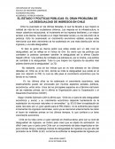 EL ESTADO Y POLÍTICAS PÚBLICAS: EL GRAN PROBLEMA DE LA DESIGUALDAD DE INGRESOS EN CHILE