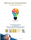 Manual del emprendedor “Proyectando mi futuro”