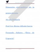 FERNANDO SAVATER "ETICA DE URGENCIA"