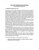TALLER TECNICAS DE ESTUDIO APLICACIÓN DE CONCEPTOS