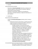 Procesos de Gestión de Proyectos
