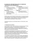 EL PAPEL DEL CONTADOR PUBLICO EN LA PLANEACION FINANCIERA DE UNA ORGANIZACIÓN