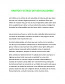 HABITOS Y ESTILOS DE VIDA SALUDABLE