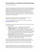 Teoría prospectiva: un análisis de la decisión bajo riesgo