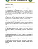 Resumen de la agenda de desarrollo de sostenible 2030