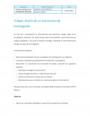 Diseño de un instrumento de investigación