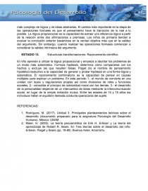 Estadios del desarrollo según Piaget. Página 5