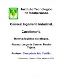 Cuestionario. ¿Que papel fundamental juega la logística?