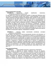 Estadios del desarrollo según Piaget. Página 4