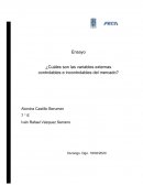 Marketing. Las variables externas controlables y incontrolables del mercado