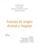 Toxinas de origen Animal y Vegetal