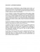 EDUCACIÓN Y LA INTERDISCIPLINARIEDAD