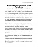 Antecedentes Filosoficos de la psicologia