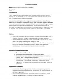 Proyecto Educación sexual integral. Página 1