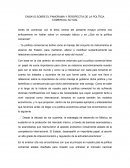 ENSAYO SOBRE EL PANORAMA Y PERSPECTIVA DE LA POLÍTICA COMERCIAL ACTUAL