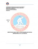 LA IMPORTANCIA QUE TIENE LA RESPONSABILIDAD SOCIAL EMPRESARIAL EN LA SOCIEDAD