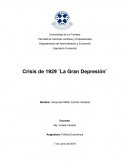 Crisis de 1929 ¨La Gran Depresión¨