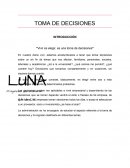 Toma de decisiones. Corriente del pensamiento