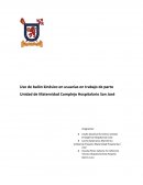 Uso de balón kinésico en usuarias en trabajo de parto