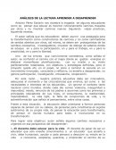 ANÁLISIS DE LA LECTURA APRENDER A DESAPRENDER