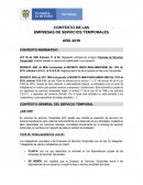 CONTEXTO DE LAS EMPRESAS DE SERVICIOS TEMPORALES