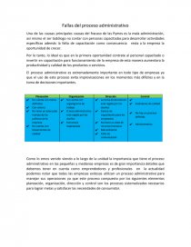 FALLAS EN PROCESO ADMINISTRATIVO. Página 1