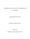 PRINCIPIOS DE LA EXPLORACION Y SOSTENIBILIDAD DE LA MINERIA