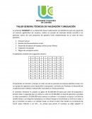 TALLER GENERAL TÉCNICAS DE VALIDACIÓN Y SIMULACIÓN