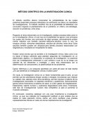 METODO CIENTIFICO EN LA INVESTIGACIÓN CLÍNICA
