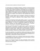 ¿Cómo debe medirse la calidad de la información financiera?