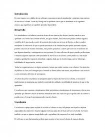 Software como apoyo para la simulación y práctica como mejora de servicio al cliente. Página 1