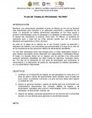 PLAN DE TRABAJO PROGRAMA “NUTRIR”
