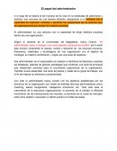 El papel del administrador
