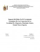 Impacto Del Dólar En El Crecimiento Económico De Los Comercios De La Localidad De Altagracia