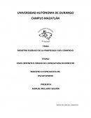 REGISTRO PÚBLICO DE LA PROPIEDAD Y DEL COMERCIO