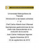 Aportaciones gastronómicas de los chefs más trascendentes en la evolución de la cocina