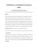 DETERMINACION DE LA ESTEQUIOMETRIA DE UNA REACCION QUIMICA