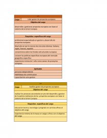 Perfil requerido. Página 1