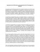 Importancia de la Información y la Incorporación de la Tecnología en la Empresa