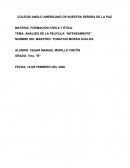 ANÁLISIS DE LA PELÍCULA “INTENSAMENTE”