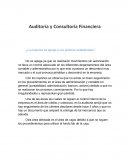 Auditoría y Consultoría Financiera