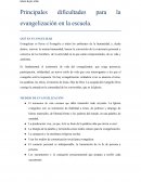 DIFICULTADES PARA EVANGELIZAR