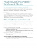 VOCATIONAL INTERNSHIP REPORT