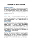 Abordaje de cirugía abdominal. Veterinaria