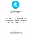 DESARROLLANDO LA FILOSOFÍA ORGANIZACIONAL DE UNA EMPRESA