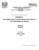 Tecnologías para el mantenimiento de la salud en las necesidades de relación