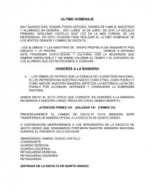 Ceremionia de clausura. Página 1