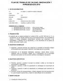 PLAN DE TRABAJO DE CALIDAD, INNOVACIÓN Y APRENDIZAJES