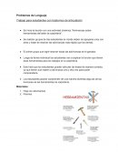 Problemas de Lenguaje. Trabajo para estudiantes con trastornos de articulación